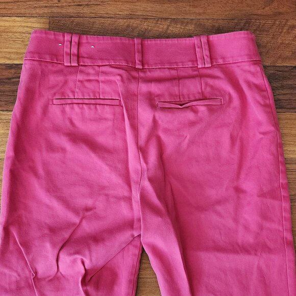 LOFT Hot Pink Julie Cotton/Spandex Cropped Pants Size 4 Petite - Picture 14 of 15